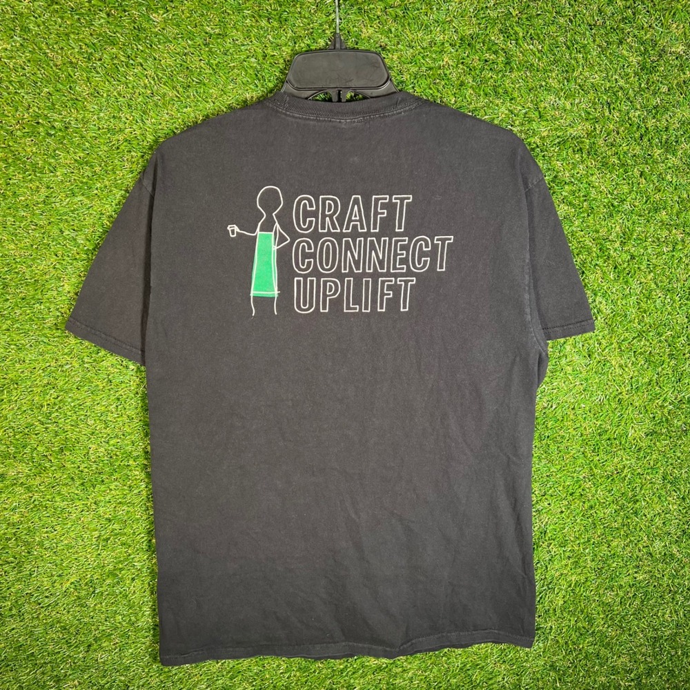 Starbucks Employee T-Shirt Mens Medium Black Craft Connect Uplift Graphic‎ Tee